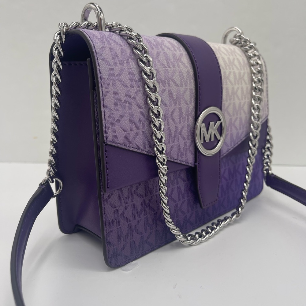 Michael Kors Greenwich Sm Color-Block Sign Logo Flap Crossbody XBODY
Dark Purple - Picture 4 of 16